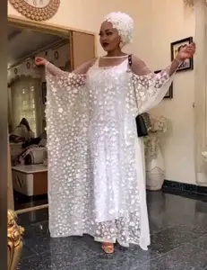 2020 아프리카 & 터키 & 이슬람 숙녀 수 놓은 두 조각 긴 드레스 abaya kaftan 스타일