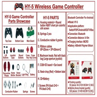 Support de téléphone à ventouse sans fil BT HY-5-A personnalisé OEM pour manette de jeu, compatible Android/iOS/PC, avec vibration turbo, pour le jeu mobile