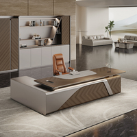 Bureau de direction moderne de luxe, bureau de direction, patron, bureau en forme de L, mobilier de bureau moderne