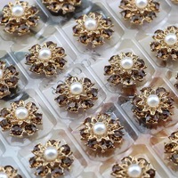 Kancing Ramah Lingkungan Berbentuk Persegi Panjang Bulat dengan Pola Eksklusif, Berbahan Paduan Seng, Berhiaskan Rhinestone, untuk Sweater dan Mantel