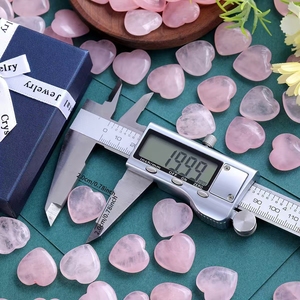 Piedra de Cuarzo Rosa Natural, Piedras Curativas, Cristal Pulido en Forma de Corazón, Tendencia de Moda, Juego de Caja de Regalo Feng Shui - Product Image 3