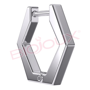 Pendientes de Acero Inoxidable Biojoux SOLEDAD de 17 mm, Modernos y Hipoalergénicos, con Piedra Principal Geométrica, Ideales para Fiestas o Regalos - Product Image 1