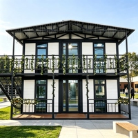 Maison modulaire à deux étages de 20 pieds en conteneurs, structure en acier préfabriquée, bureau, atelier, logement, bâtiment au design moderne