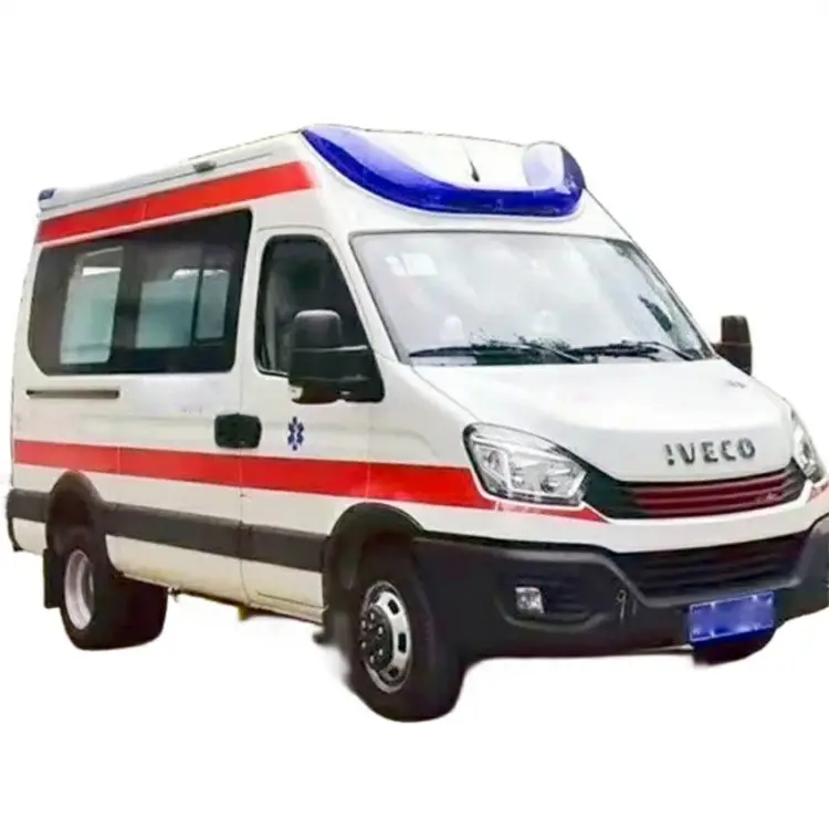 Caminhão de ambulância de baixo preço a gasolina/diesel, novo veículo de ambulância de emergência, carro de resgate, veículo de transferência para deficientes hospitalares
