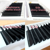 Extensions de cils vegan les plus populaires, effet cachemire, 0,03-0,5 mm, volume individuel, extensions de cils en soie coréenne, marque privée