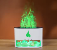 Le plus récent diffuseur d'humidificateur d'air de flamme 3D Unique USB 250ml cristal pierre de sel 7 couleurs lumière Rock flamme diffuseur d'arôme pour chambre