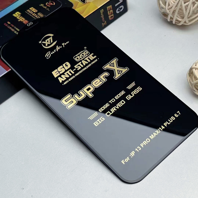 Wholesale Original Factory ESD Super X Protective HD Tempered Glass High-end Screen Protector Anti-static Super Big Arc Iphone16