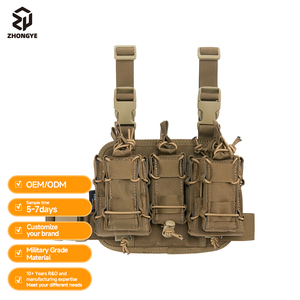 Plataforma táctica de nailon 500D duradero para pierna, para cargadores de 9mm, 7.62/5.56mm, tipo Drop Leg, con bolsa para cargadores y funda para cargadores. - Product Image 1