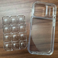 Coque de téléphone Ice Cube 3D transparente à bulles, double couche, avec plaque arrière détachable pour iPhone 17 18 Pro Max 16 15 S26, accessoire DIY