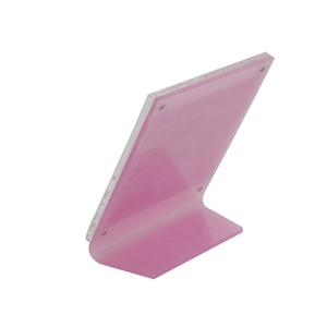 Photo acrylique magnétique personnalisée en usine et image en forme de L cadre rose bloc Photo tuile Photo - Product Image 2