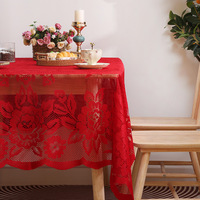 Couverture de table blanche personnalisée en gros prête à l'emploi tricot chaîne décoration de mariage nappe en spandex