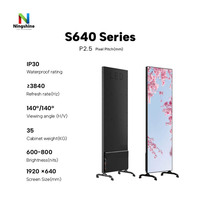 Afficheur publicitaire intérieur Ningshine 2K, écran tactile LED mobile sur pied P2/P2.5