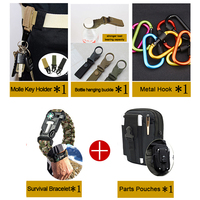 Sac de ceinture tactique 3 accessoires fonctionnels Ceinture en nylon robuste 5 pièces Alliage à dégagement rapide Ceintures de travail réglables Extérieur