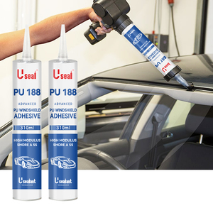 Scellant adhésif pour <span class=keywords><strong>pare</strong></span>-<span class=keywords><strong>brise</strong></span> en polyuréthane avancé PU 188, haute résistance à la liaison, colle pour vitres de voiture, noir, Productos Sika - Product Image 1