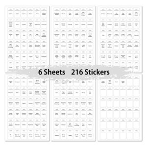 Conjunto de 216 Etiquetas de Vinil Pré-Impressas para Organização de Armazenamento de Cozinha, Minimalistas para Frascos de Temperos - Product Image 2