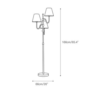 Ba đèn sàn với cánh tay điều chỉnh & kiểu dáng đẹp thiết kế tối giản hiện đại cho phòng khách hiện đại giọng chiếu sáng lịch thi đấu - Product Image 3