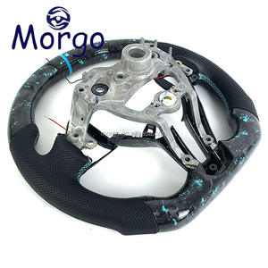 Volante Deportivo Personalizado de Fibra de Carbono Forjado Real con LED para Hyundai I30N I20N Elantra Veloster Kona <span class=keywords><strong>N</strong></span> Estilo Racing - Product Image 6