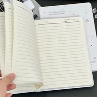 Carnet à couverture rigide A5 en carton épais, motif flocon de neige blanc pur, journal esthétique de style IG pour étudiants, pages lignées et vierges