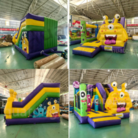Château gonflable personnalisé pour enfants avec toboggan, château gonflable Alien, château gonflable monstre pour location