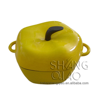 Fruit-Of Groentevorm Geëmailleerde Gietijzeren Kookpot Gietijzeren Cocotte