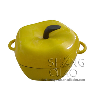 Olla de cocina de hierro fundido esmaltado con forma de frutas o verduras <span class=keywords><strong>Cocotte</strong></span> de hierro fundido - Product Image 4