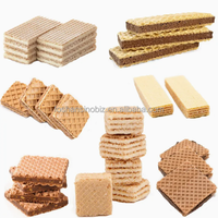 Ligne complète de production de gaufrettes tout-en-un : Machine entièrement automatique pour la fabrication de gaufrettes fourrées à la crème, au chocolat et de snacks.