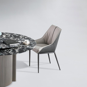 Giá Rẻ Hiện Đại Màu Đen Và Trắng Thanh Lịch Vòng Phòng Ăn Đặt 4 Ghế Hiện Đại Xoay Bàn Ăn Đặt - Product Image 5