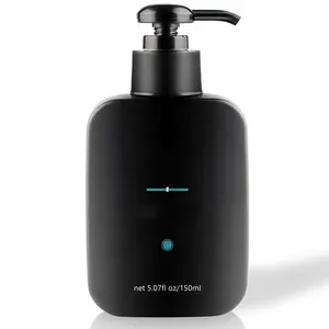 Customized Size Logo Color Lotion Container 150ml Square Plastic Black Lotion Bottle Hand Soap Men Shampoo Bottle With Pump