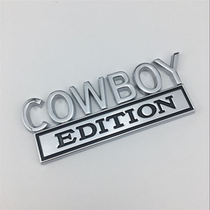 Cowboy alliage de Zinc métal Chrome Auto Logo autocollant plaque signalétique voiture décalcomanie voiture emblème Badge - Product Image 3