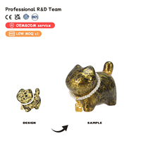 Figurine Chat Doré en Résine, Boîte Mystère, Chaton Porte-Bonheur, Ornement de Bureau, Décoration d'Intérieur, Cadeaux