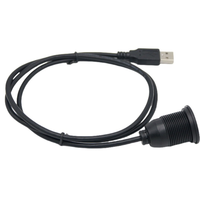 Pour voiture bateau moto USB 2.0 mâle à femelle panneau encastré câble étanche