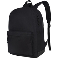 Großhandel Individuelles Logo Teenager Schüler Schulrucksack mit USB Wasserdichtes Nylon-Futter für Mädchen Jungen