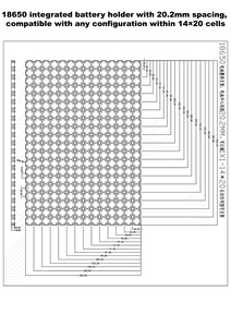 Support de batterie 18650 7x5, support ignifuge ABS 7*5 trou de 18.4mm 18.5mm, pas de 19mm 20.2mm, support 7S5P 5S7P - Product Image 6