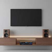 Amplificateur domestique Bluetooth 5.0 AV-568 AV-569BT 60W+60W, métal, USB, carte SD, HiFi stéréo, 0,4% THD, 80dB SNR