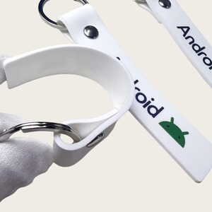 <b>Custom</b> Silicone PVC Keychain Soft Rubber Wrist Strap Keychain Bag Charm Promotional Logo <b>Key</b> <b>Ring</b> OEM Factory - Product Image 2