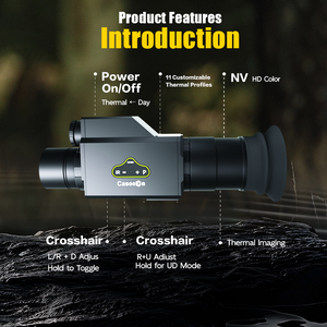 Monóculo Térmico CaseeDa IP65 com Tela OLED Escopo de Visão Noturna <span class=keywords><strong>Zoom</strong></span> 7x Telescópio Infravermelho de Imagem Térmica para Patrulha Noturna - Product Image 4