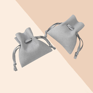 Cao cấp tinh tế nhung đồ trang sức container luộc nút túi cho vòng Bông tai lưu trữ thanh lịch flannel đồ trang sức bao bì - Product Image 6