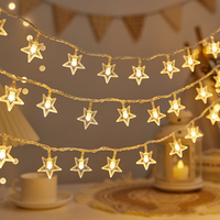Guirlande lumineuse LED en forme d'étoile pour l'extérieur Décoration de Noël Bande lumineuse féerique pour le camping Patio Party Wedding Bedroom Holiday Atmosphere