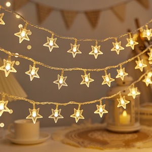 <strong>LED</strong> <strong>Star</strong> String Lights Outdoor Christmas Decoration Fairy Light Strip for Camping Patio Party Wedding Bedroom Holiday Atmosphere - Product Image 5