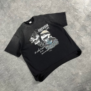 T-shirt Homme Streetwear Personnalisé Oversize Vintage Effet Vieilli Décontracté Ample Manches Courtes 100% Coton Velours Séchage Rapide - Product Image 2
