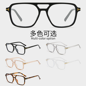 แว่นตาอ่านหนังสือทรงสี่เหลี่ยมน้ำหนักเบามีสไตล์คลาสสิกพีซีกรอบกรองแสงสีฟ้าสำหรับผู้ชายและผู้หญิง - Product Image 2