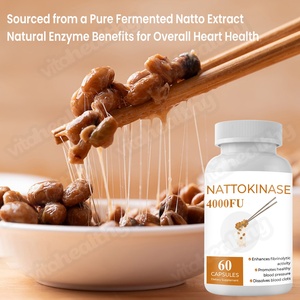 Vitahealthy OEM/ODM Fornecimento de Fábrica de Marca Privada Cápsulas de <span class=keywords><strong>Nattokinase</strong></span> Orgânica Natural Halal 4000FU para Homens e Mulheres - Product Image 3