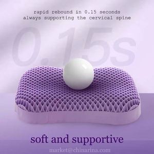 OEM TPE Mesh Silicone Bed Sleep <b>Neck</b> <b>Pillow</b> 3D Gel Skin Friendly Knitted Technics Pressure Free and Washable - Product Image 5