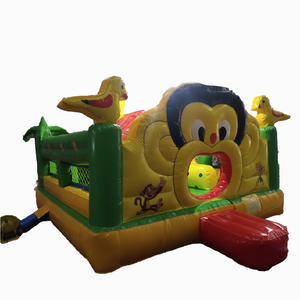 Castillo Inflable <span class=keywords><strong>de</strong></span> PVC Pequeño en Oferta, para Diversión Infantil al Aire Libre, con Diseño Divertido, Fácil <span class=keywords><strong>de</strong></span> Instalar, Capacidad para 12-15 Personas - Product Image 1