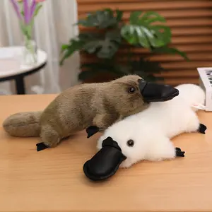 Animal de zoológico salvaje realista Dcukmole juguetes blandos ornitorrinco de peluche realista Dcukbill animales de peluche