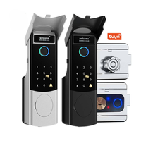 Serrure de porte intelligente Tuya Wifi pour appartement, antivol, étanche, double cylindre, serrure de jante intelligente à empreinte digitale avec Carmen