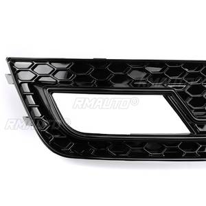2pcs Front Fog Light Cover <b>Grilles</b> Honeycomb <b>Mesh</b> Sport Style Front Bumper <b>Grille</b> <b>for</b> Audi A4 B8 Facelift 2012 2013 2014 2015 - Product Image 5