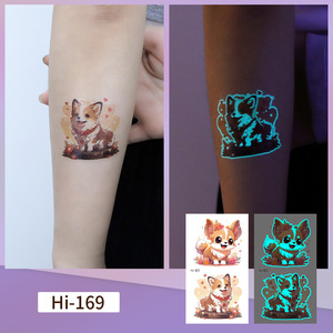 Nuevas pegatinas de <span class=keywords><strong>tatuaje</strong></span> de cuerpo temporal de animales de dibujos animados a prueba de agua pequeños tatuajes luminosos transfronterizos para niños - Product Image 6