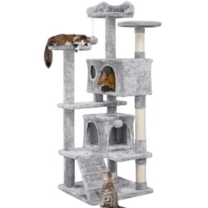 Persediaan produk hewan peliharaan besar Multi-level pohon kucing menggaruk Menara kucing memanjat pohon Kondominium menara mainan hewan peliharaan untuk kolom kucing - Product Image 3