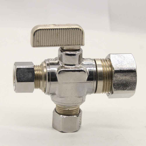 Robinet à boisseau sphérique à 3 voies en laiton chromé, cartouche de réduction de débit Variflow, robinet à aiguille ThermoShield résistant aux hautes températures pour la vapeur - Product Image 1